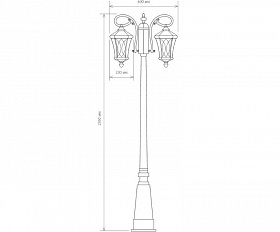 Уличный светильник Elektrostandard Virgo F/2 IP44 GLXT-1450F/2 капучино