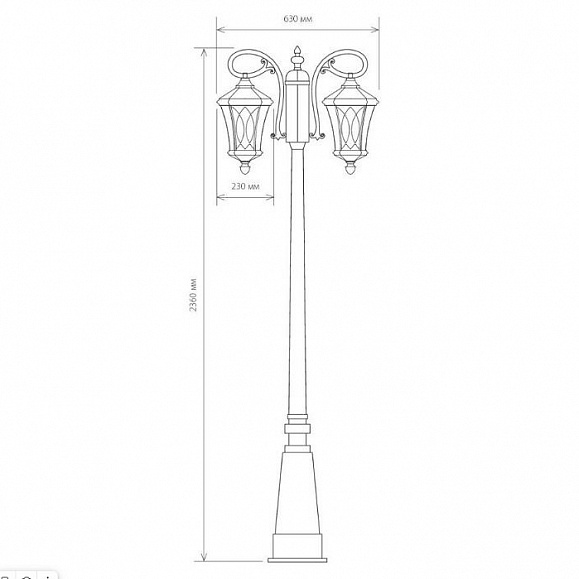 Уличный светильник Elektrostandard Virgo F/2 IP44 GLXT-1450F/2 капучино фото 4