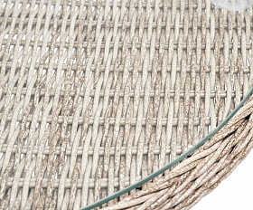 Обеденная группа Эспрессо-80 L 4SIS из искусственного ротанга, цвет бежевый