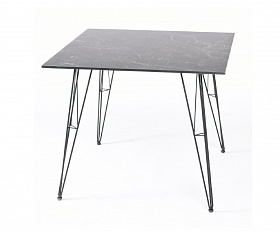 Руссо обеденный стол из HPL квадратный 90х90см, цвет черный мрамор