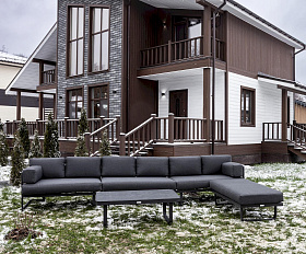 Лаунж-зона Gisselle Royal Family с угловым диваном из алюминия