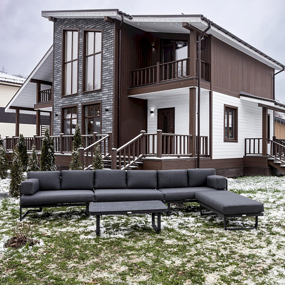 Лаунж-зона Gisselle Royal Family с угловым диваном из алюминия фото 2