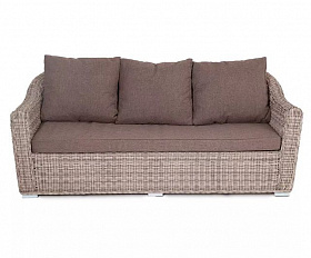 Диван трехместный Фабриция 4SIS из искусственного ротанга, цвет серый