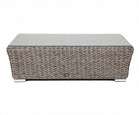 Капучино журнальный столик из искусственного ротанга (гиацинт), цвет cерый