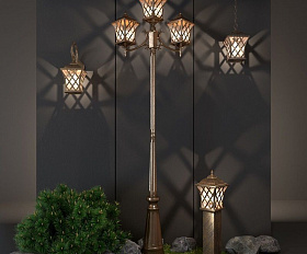 Уличный светильник Elektrostandard Cassiopeya F/3 IP44 черное золото