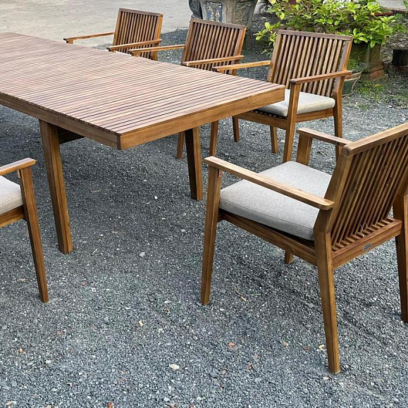 Обеденный стол из акации MONA раздвижной 179/263 см Joygarden фото 7