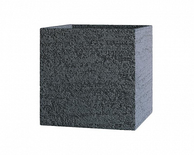 Кашпо Concretika Cube 40x40x40 Erosia Gray