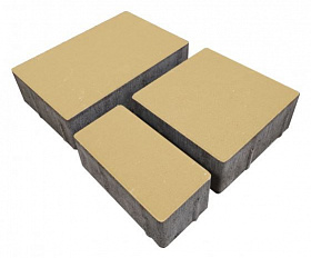 Тротуарная плитка Лидер 40 Провинция 60 мм Желтый