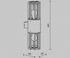 Настенный светильник (бра) Barrel Maytoni O453WL-02GF цвет Графит