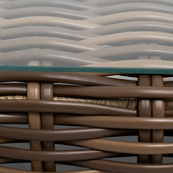 Палермо журнальный столик из искусственного ротанга, цвет соломенный фото 5