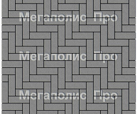 Тротуарная плитка Выбор Паркет Б.4.П.6 Стандарт Серый