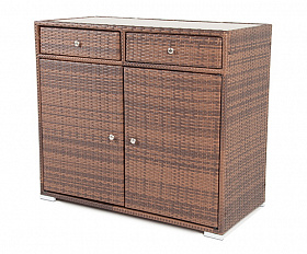 Мальта тумба плетеная из искусственного ротанга, цвет коричневый