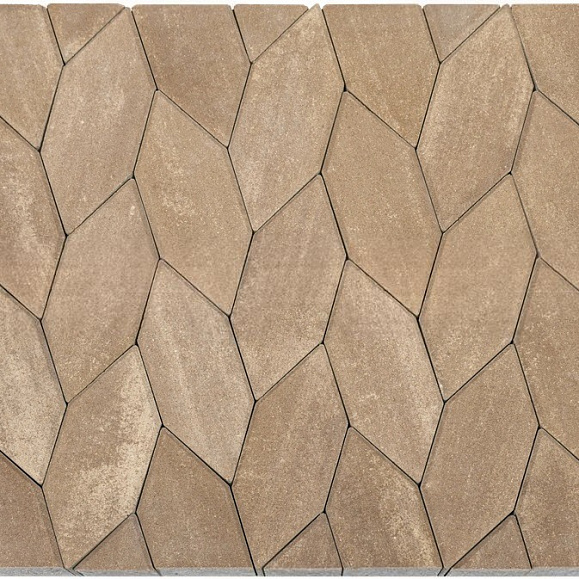 Тротуарная плитка Braer Карат 80 мм ColorMix цвет Миндаль фото 2