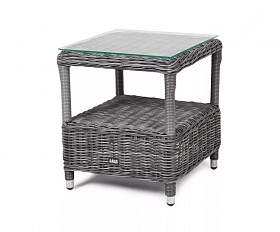 Столик кофейный Форио 4SIS из искусственного ротанга, цвет графит