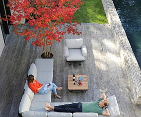 Комплект лаунж мебели Lund Brafritid с креслом, антрацит/серый, алюминий