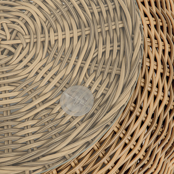 Барселона кофейный столик из искусственного ротанга, цвет соломенный фото 3