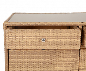 Мальта тумба плетеная из искусственного ротанга, цвет соломенный