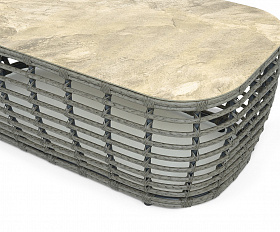 Ницца журнальный столик из искусственного ротанга, цвет серый