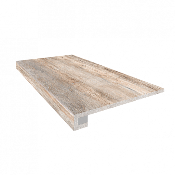 Комплект Керамогранитная ступень Estima BG00 33x120 см с бортиком + Подступенок 14,5х120 см фото 1