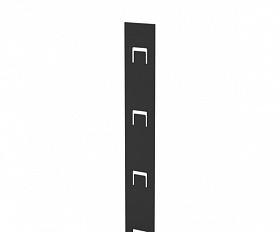 Задняя опорная планка жалюзи Металлопрофиль Blackout Zn 0.7 RAL9005 (2 м)