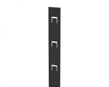 Задняя опорная планка жалюзи Металлопрофиль Blackout Zn 0.7 RAL9005 (2 м)