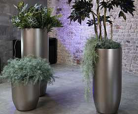 Кашпо Concretika Йар D46H110 Шампань