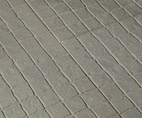 Тротуарная плитка Квадрат 342 механический завод 500х500х40 мм Клетка, цвет Серый