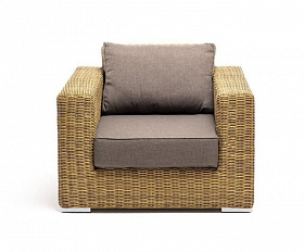 Кресло Боно 4SIS из искусственного ротанга, цвет соломенный