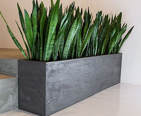 Кашпо Concretika Cone D36 H75 Brezent Grey