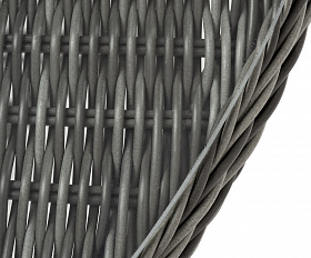 Эспрессо плетеный круглый стол, диаметр 118 см, цвет графит