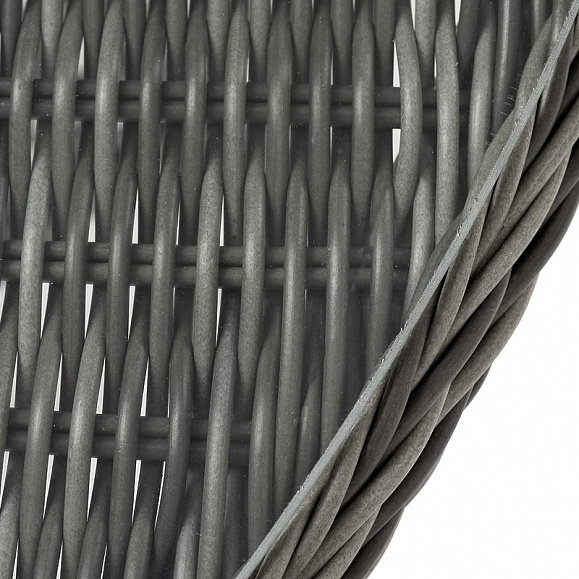 Эспрессо плетеный круглый стол, диаметр 118 см, цвет графит фото 6