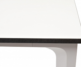 Малага обеденный стол из HPL 90х90см, цвет молочный, каркас белый