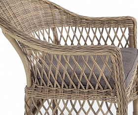 Плетеное кресло Сицилия 4SIS из искусственного ротанга, цвет соломенный