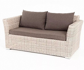 Диван двухместный Капучино 4SIS из искусственного ротанга, цвет бежевый