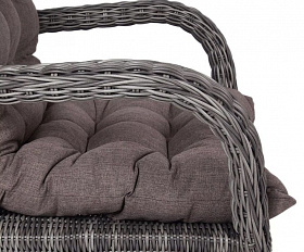 Плетеное кресло Толедо 4SIS из искусственного ротанга, цвет графит