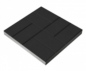 Тротуарная плитка 342 Механический завод Квадрат 500х500х70 мм, Черный
