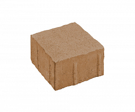 Тротуарная плитка Нобетек квадрат Антик 3К8Ф 140x140x80 мм персиковая