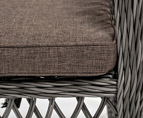 Обеденная группа Эспрессо-80 L 4SIS из искусственного ротанга, цвет графит