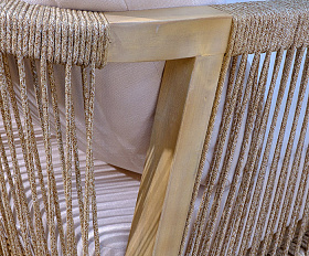 Диванная группа из акации RIMINI со столом 150 см L Joygarden