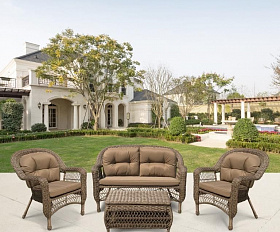 Плетеный комплект для отдыха LV-520BB Beige/Beige