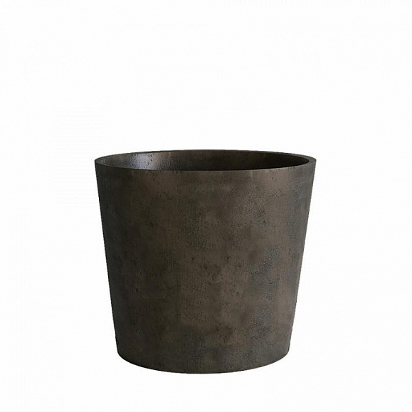 Кашпо Concretika Кратер D30 H24 Брезент грей фото 1