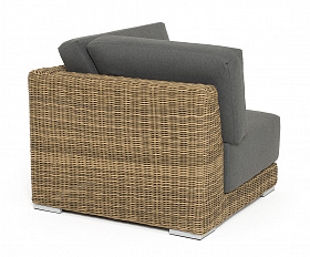 Капри модуль диванный угловой с подушками, цвет соломенный