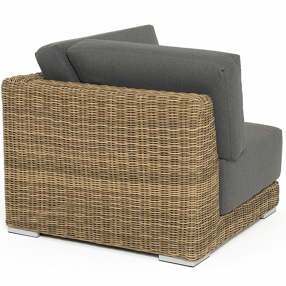 Капри модуль диванный угловой с подушками, цвет соломенный фото 4