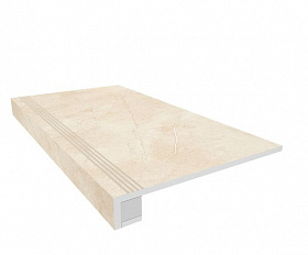 Комплект Керамогранитная ступень Estima MA02 33x120 см с бортиком + Подступенок 14,5х120 см