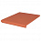 Клинкерная ступень венецианская гладкая KING KLINKER Рубиновый красный (01), 330*245*14 мм