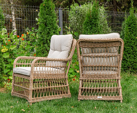 Обеденные кресла Isabella Royal Family из искусственного ротанга, цвет бежевый