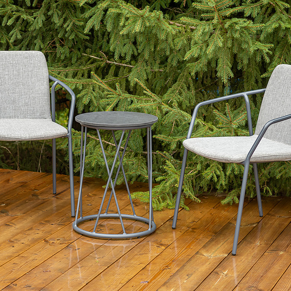 Марокко кофейный комплект из алюминия, цвет темно-серый фото 3