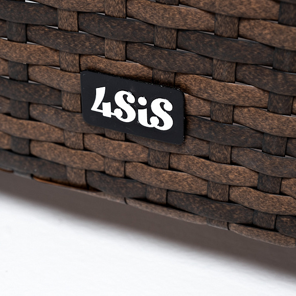 Капучино кашпо для цветов плетеное из искусственного ротанга, цвет коричневый фото 7