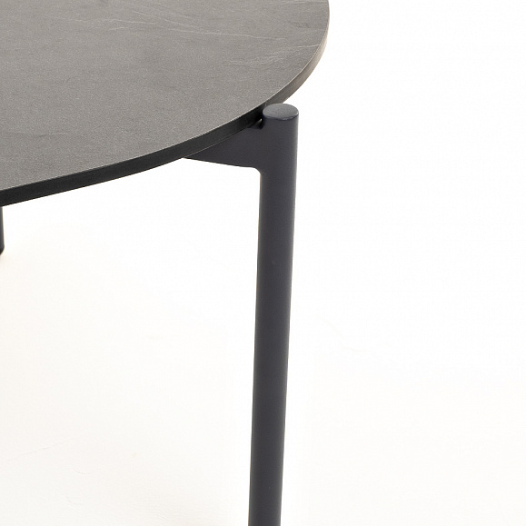 Диего журнальный стол из HPL 120х60 H40, каркас темно-серый (RAL7024), цвет серый гранит фото 6