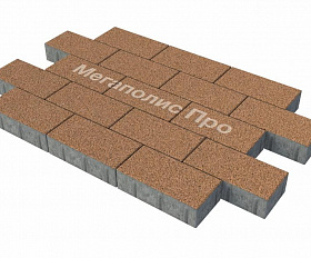 Тротуарная плитка Фабрика Готика Картано 300х150х60 мм Голд 17